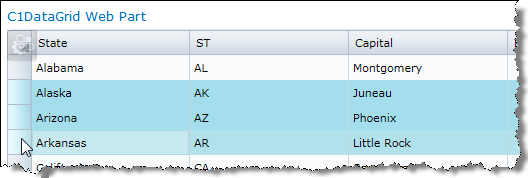 Selected columns